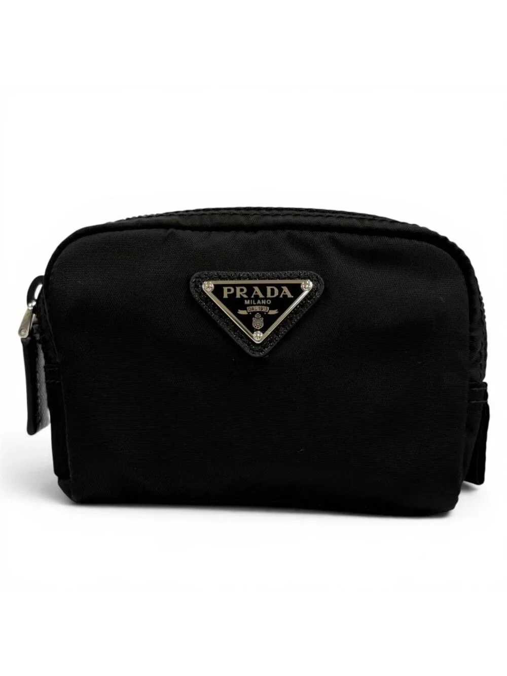 Prada Micro Re-Nylon Pouch Frid Triangle Logo Makeup Black Included